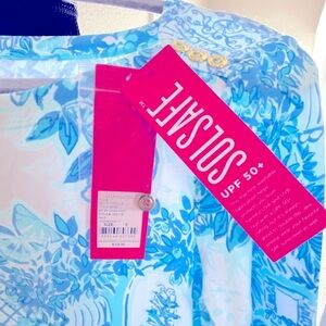 NWT Lilly Pulitzer Blue and White Floral Dress - Size Small